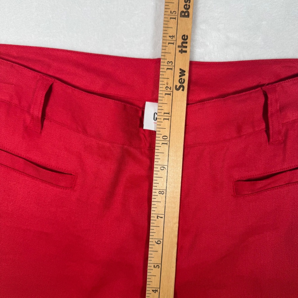 Cabi Womens 16 Red Valentine Trouser Wide Leg Linen Blend Pants 5503R Stretch - Picture 8 of 8